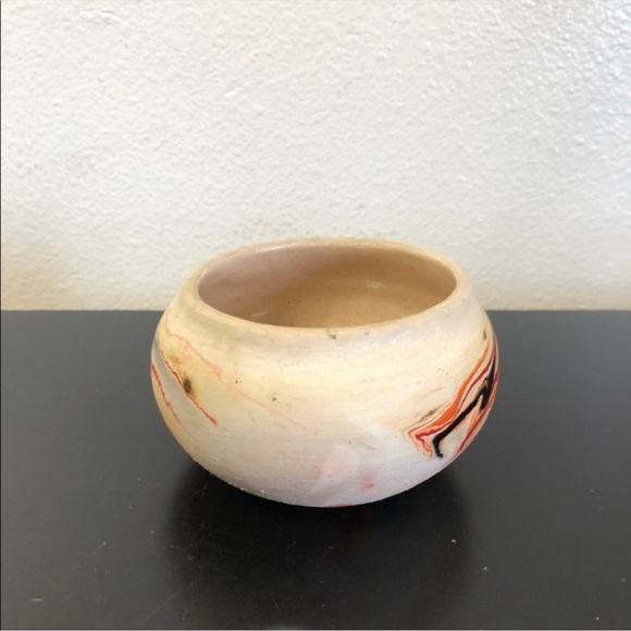 Vintage Nemadji Pottery Red Orange Native American Handmade Pottery - Picture 4 of 11